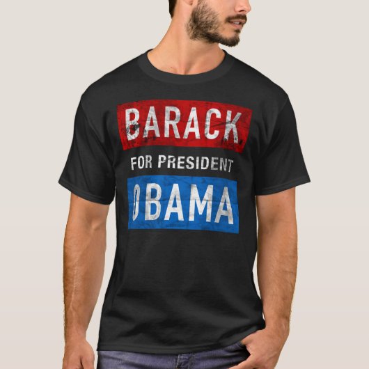 Onderdrukte Barack Obama Donkere T-shirts (Voorkant)