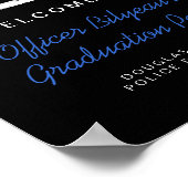 Onderdrukte Dunne Blauwe Lijn Politie GraduPartij Poster (Hoek)