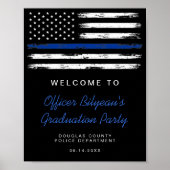 Onderdrukte Dunne Blauwe Lijn Politie GraduPartij Poster (Voorkant)