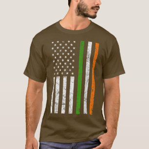 Onderdrukte Ierse Amerikaanse vlag Saint Patrick's T-shirt