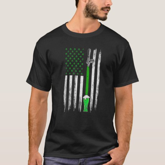 Onderdrukte Ierse vlag Beer St Patrick's D T-shirt (Voorkant)