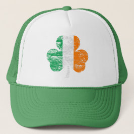 Onderdrukte Ierse vlag Shamrock Trucker Hat Trucker Pet