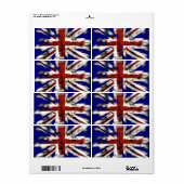 Onderdrukte Jack van de Britse Unie Etiket (Full Sheet)