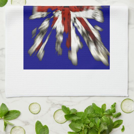 Onderdrukte Jack van de Britse Unie Theedoek (Gevouwen)