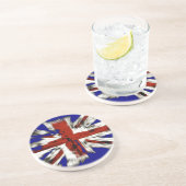 Onderdrukte Jack van de Britse Unie Zandsteen Onderzetter (Zijkant)