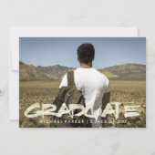 Onderdrukte moderne tekst Masculine Graduation Par Kaart (Voorkant)