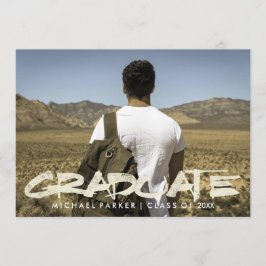 Onderdrukte moderne tekst Masculine Graduation Par Kaart