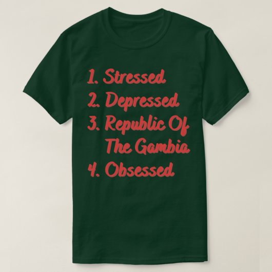 Onderdrukte Republiek Gambia T-shirt (Design voorkant)
