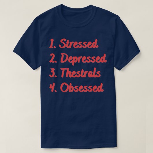 Onderdrukte thestralen geobsedeerd t-shirt (Design voorkant)