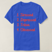 Onderdrukte triton geobsedeerd t-shirt (Design voorkant)