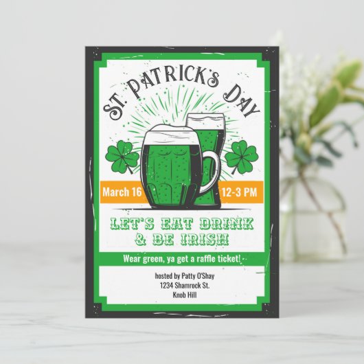 Onderdrukte uitnodiging tot het uitnodigen van Pat (Staand voorkant)