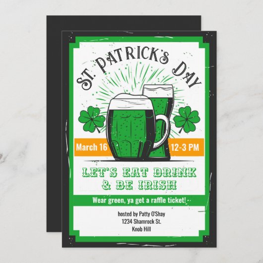 Onderdrukte uitnodiging tot het uitnodigen van Pat (Voorkant / Achterkant)