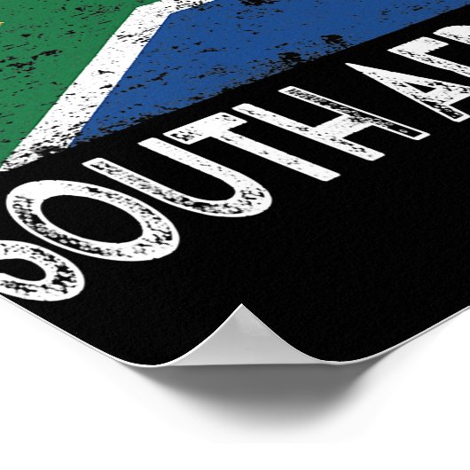 Onderdrukte Zuid-Afrikaanse vlag Mannen Vrouwen vr Poster (Hoek)