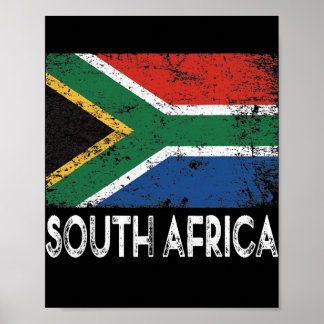 Onderdrukte Zuid-Afrikaanse vlag Mannen Vrouwen vr Poster