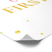 Onderful Deer Floral Eerste Jaar Foto Mijlpaal Poster (Hoek)