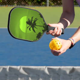 Ondergaande zon Groene Tropen Palm Beach Pickleball Paddle