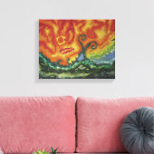 Ondergang van de dinosauriërs canvas afdruk (Insitu (Woonkamer))
