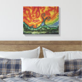 Ondergang van de dinosauriërs canvas afdruk (Insitu (Slaapkamer))