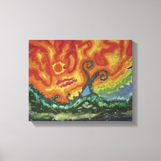 Ondergang van de dinosauriërs canvas afdruk (Voorkant)