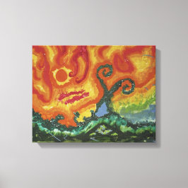 Ondergang van de dinosauriërs canvas afdruk