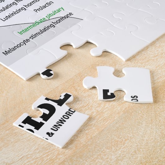 Ondergebracht in Allostasis Inside (hormoon) Legpuzzel (Zijkant)