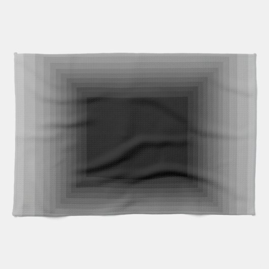 Ondergedompeld in grijs modern kunstontwerp cricke theedoek (Horizontaal)