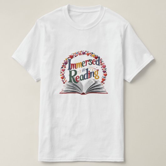 Ondergedompeld in lezen t-shirt (Design voorkant)