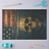 Ondergedompeld Schedel en Reflectie Decoupage Papi Tissuepapier (Craft)