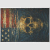 Ondergedompeld Schedel en Reflectie Decoupage Papi Tissuepapier (Voorkant)