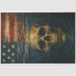 Ondergedompeld Schedel en Reflectie Decoupage Papi Tissuepapier