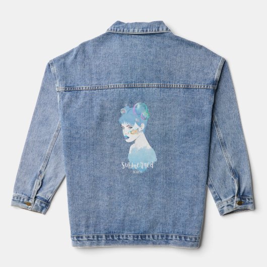 ondergedompelde schoonheid denim jacket (Achterkant)