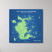 Ondergedompelde straten van San Francisco-24 "x24" Canvas Afdruk (Voorkant)
