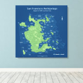 Ondergedompelde straten van San Francisco-24 "x24" Canvas Afdruk (Insitu (Houten vloer))