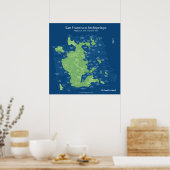 Ondergedompelde straten van San Francisco 24x24 20 Poster (Keuken)