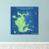 Ondergedompelde straten van SF, 200 'zee niveau st Canvas Afdruk (Insitu (Houten vloer))