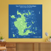 Ondergedompelde straten van SF, 200 'zee niveau st Canvas Afdruk (Insitu (Woonkamer))