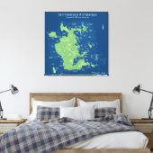 Ondergedompelde straten van SF, 200 'zee niveau st Canvas Afdruk (Insitu (Slaapkamer))