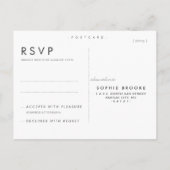 Ondergenoemd Briefkaart van Elegance Wedding RSVP (Achterkant)