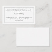 Ondergenoemd openbaar notaris Visitekaartje (Voorkant / Achterkant)