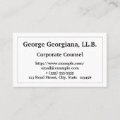 Ondergewaardeerd Corporate Counsel Visitekaartje (Voorkant)