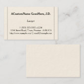 Ondergewaardeerd en  Visitekaartje (Voorkant / Achterkant)