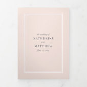 Ondergewaardeerde elegantie Blush Pink All-in-One  Drieluik Uitnodiging (Cover)