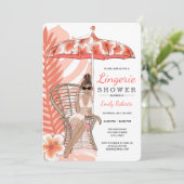 Ondergoed Bruid met donker haar onder de douche Kaart (Staand voorkant)