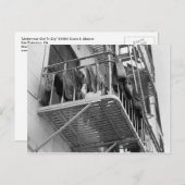 Ondergoed uit naar droog Humor zwart-wit foto Briefkaart (Voorkant / Achterkant)