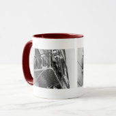 Ondergoed uit naar droog Humor zwart-wit foto Mok (Voorkant links)