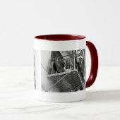 Ondergoed uit naar droog Humor zwart-wit foto Mok (Voorkant rechts)