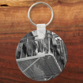 Ondergoed uit naar droog zwart en wit wasgoed foto sleutelhanger (Voorkant)