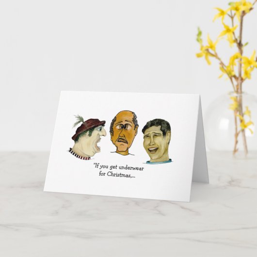 Ondergoed voor kerstmis kaart (Gele Bloem)