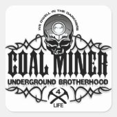 ONDERGRONDSE BROEDERSCHAP VIERKANTE STICKER (Voorkant)