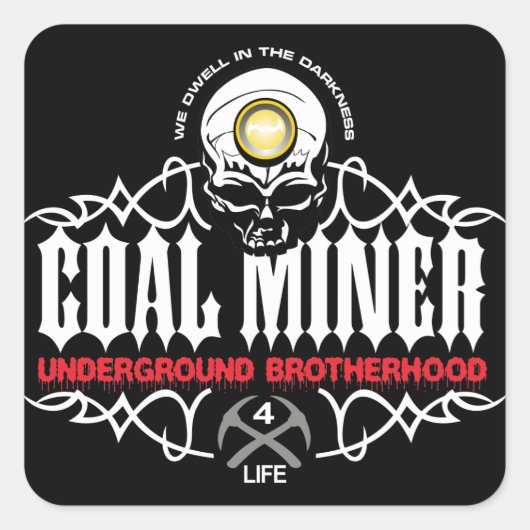 ONDERGRONDSE BROEDERSCHAP VIERKANTE STICKER (Voorkant)